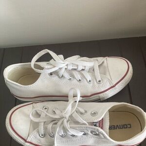 Converse White Sneakers with Classic Design and Rubber Sole